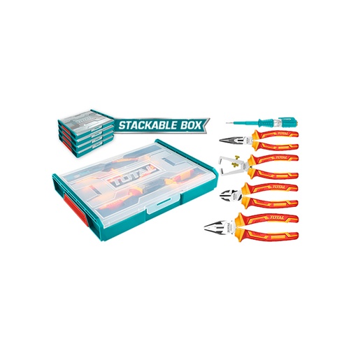 [15676] KIT DE HERRAMINETAS AISLADAS X 5 PZS INDUSTRIAL TOTAL (THKTV02P051)