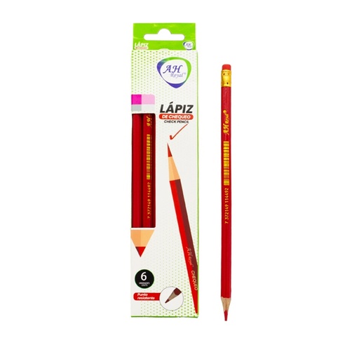 [21177] LAPIZ  AHROYAL ROJO DE CHEQUEO X 6 UND [PAC3629-1210]