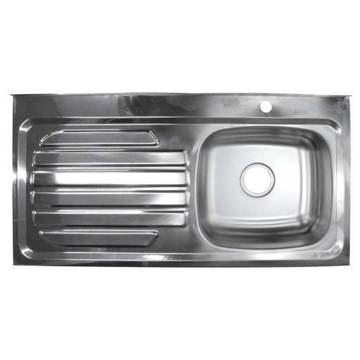 [5259A] LAVAPLATOS ACERO INOX GUINOVART 1X50  ESCURRIDERO IZQUIERDO ( 1 HUECO) (CAL 22