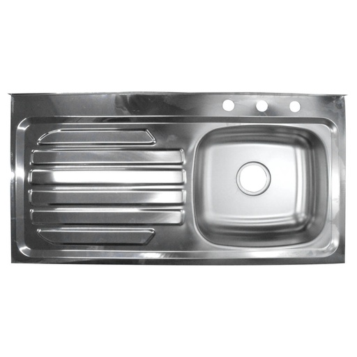 [5259] LAVAPLATOS ACERO INOX GUINOVART 1X50 PARA MEZCLADOR ESCURRIDERO IZQUIERDO (CAL 22