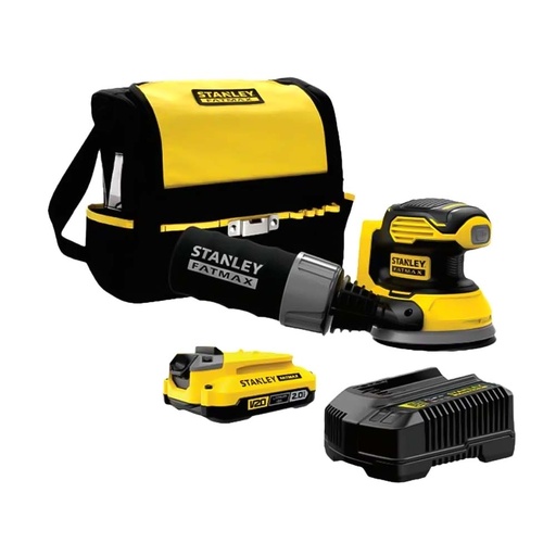 [16172] LIJADORA INALAMBRICA 5 ROTO ORBITAL 20V 1 BATERIA 2AH STANLEY (SCS220D1S-B3)