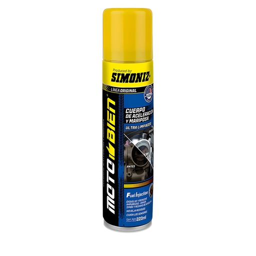 [20618] LIMPIADOR CUERPO DE ACELERACION Y MARIPOSA MOTO BIEN 220ML SIMONIZ (209444)