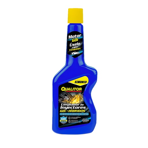 [20630] LIMPIADOR DE INYECTORES QUALITOR GDI-HIBRIDO 250ML SIMONIZ (209162)