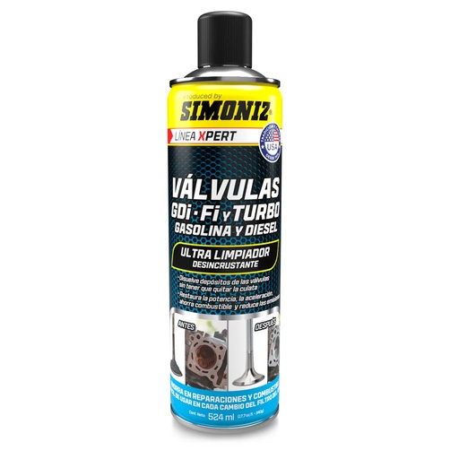 [20633] LIMPIADOR DE VALVULAS GDI FI GASOLINA Y DIESEL XPERT 524ML SIMONIZ (208898)