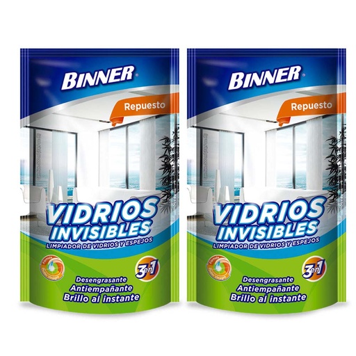 [16450] LIMPIAVIDRIO Y ESPEJOS. 3 EN 1 500 DOYPACK X 2 UNIDADES PROMOCION (203311)