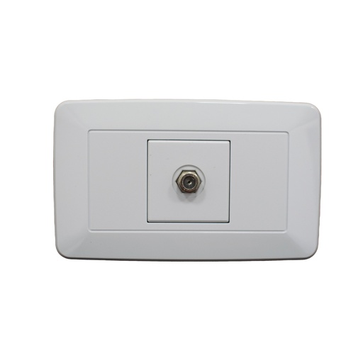 [1793H] LINEA BK BLANCA INCRUSTAR TOMA TV VHARBOR (118Z-18)(HT1525) HT20344