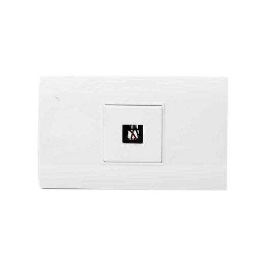 [1780BX] LINEA BK PLUS BLANCA INCRUSTAR TOMA TELEFONO (118K-17) (HT20683)
