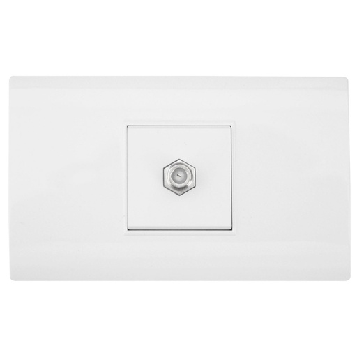 [1793B] LINEA BK PLUS BLANCA INCRUSTAR TOMA TV (118K-18) (HT20685)