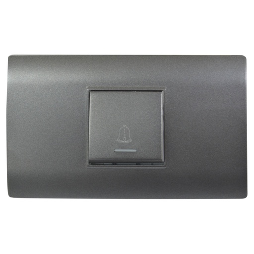 [1640G] LINEA BK PLUS GRIS INCRUSTAR SWICHE TIMBRE (118K-11-FMGRY) (HT20705)