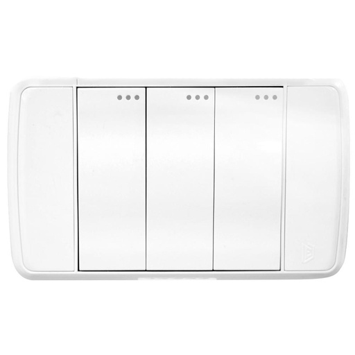 [12322] LINEA FUTURA BLANCA INCRUSTAR SWICHE TRIPLE  DUKE ENERGY (V16-009)