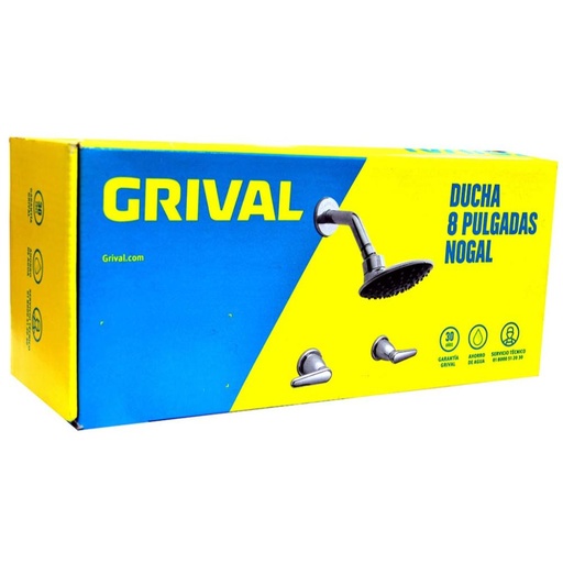[12298] LINEA GRIVAL DUCHA MEZCLADOR 8 PUL PALANCA NOGAL (434363331) (PAQ X 3