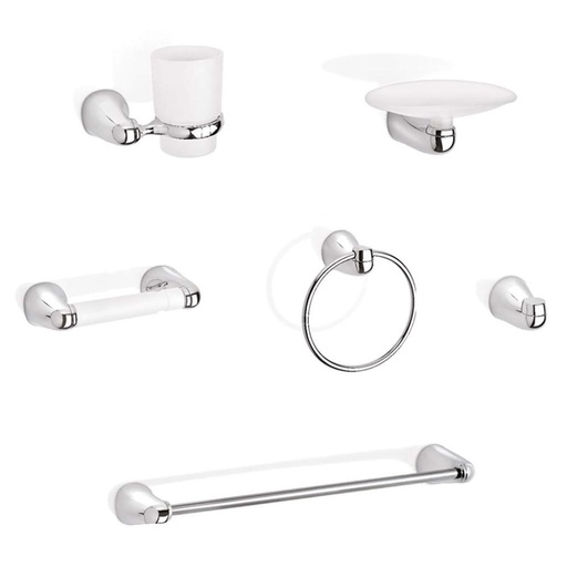 [11337] LINEA GRIVAL KIT ACCESORIOS PARA BANO X 6 PIEZAS ALUVIA (AV6000001)