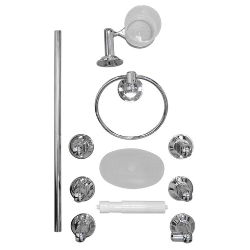 [9530] LINEA GRIVAL KIT ACCESORIOS PARA BANO X 6 PIEZAS NILO (546000001
