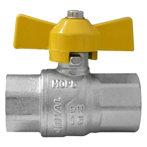 [6938] LINEA GRIVAL LLAVE GAS AMARILLA 1/2 CHAPOLA MARIPOSA (717443331 (PAQ X 6