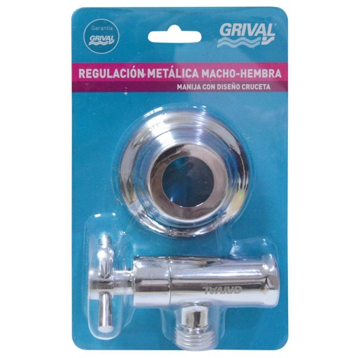 [9521] LINEA GRIVAL LLAVE REGULACION METALICA CRUCETA MACHO-HEMBRA 1/2"-1/2"(797343331) (PAQ X 3)