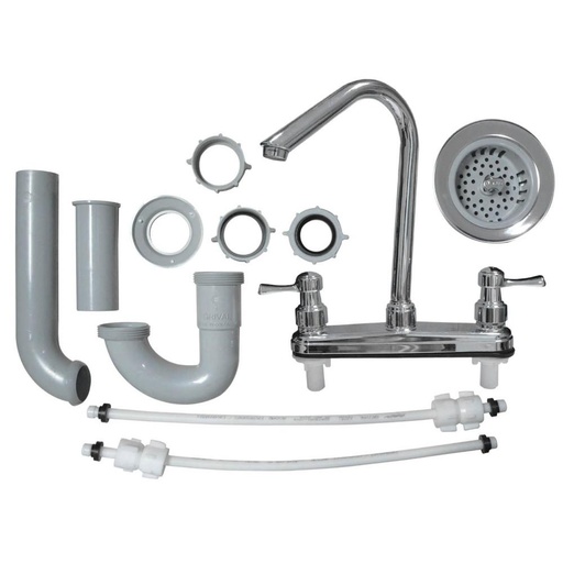 [9449] LINEA GRIVAL MEZCLADOR LAVAPLATOS COMPLETO 8 PUL PALANCA BALTA (415040001)