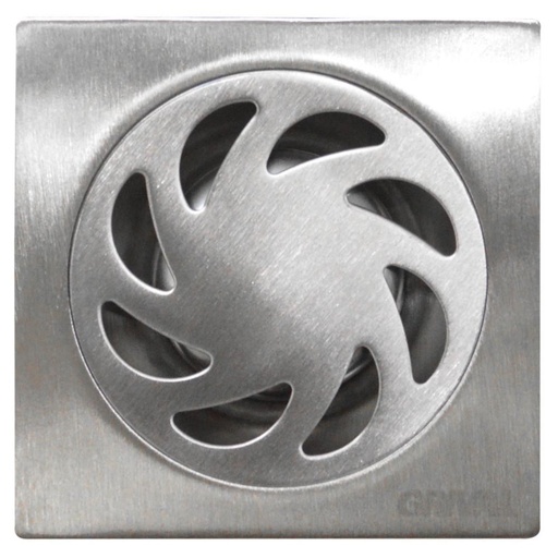 [9433] LINEA GRIVAL REJILLA PISO ACERO INOXIDABLE 10 X 10CM- 3" VANGUARDISTA (937203331) (PAQ X 3)