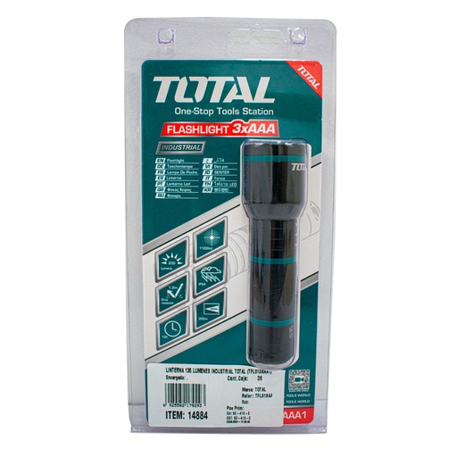 [14884] LINTERNA 135 LUMENES INDUSTRIAL 3 PILAS AAA TOTAL (TFL013AAA1)