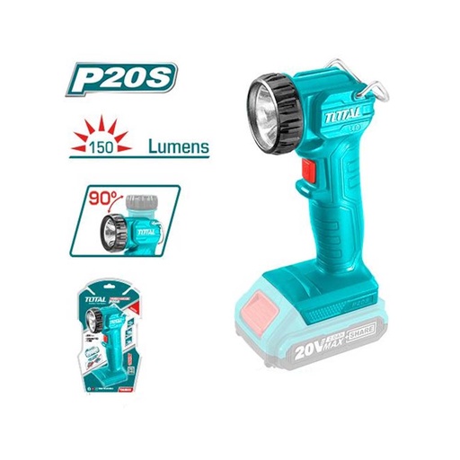 [15092] LINTERNA INALAMBRICA 150 LUMENES 20V SUPER SELECT TOTAL (TWLI2023) BATERIA Y CARGADOR NO INCLUIDO TOTAL
