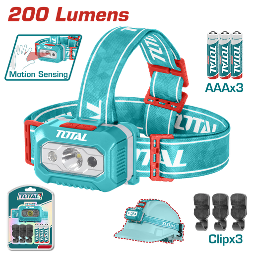 [20308] LINTERNA MINERO 200 LUMENES INCLUYE BATERIA SUPER TOTAL (THL013AAA6)