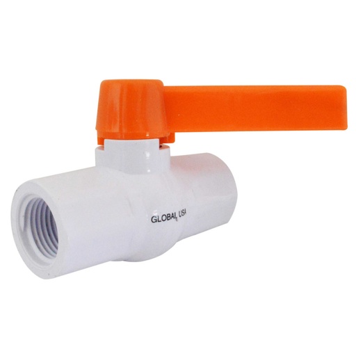 [6810] LLAVE BOLA PVC ROSCA FINA CHAPOLA NARANJA LARGA 1/2 (HT20143)