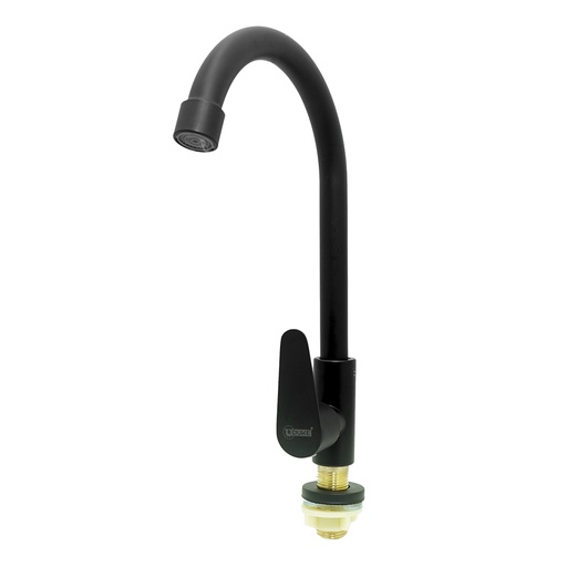[19912] LLAVE LAVAMANOS ACERO INOXIDABLE REDONDA  NEGRO UDUKE(HT2043)