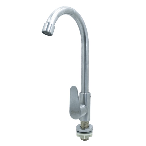 [19911] LLAVE LAVAMANOS ACERO INOXIDABLE REDONDA SATINADA UDUKE (HT2042)