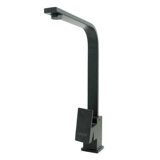 [19909] LLAVE LAVAPLATOS MONOCONTROL ACERO INOXIDABLE CUADRADA PLANA NEGRA UDUKE(HT2040)