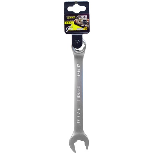 [13262] LLAVE MIXTA 2 EN 1 # 17MM - 11/16" CR/V UDUKE (HTY0072)