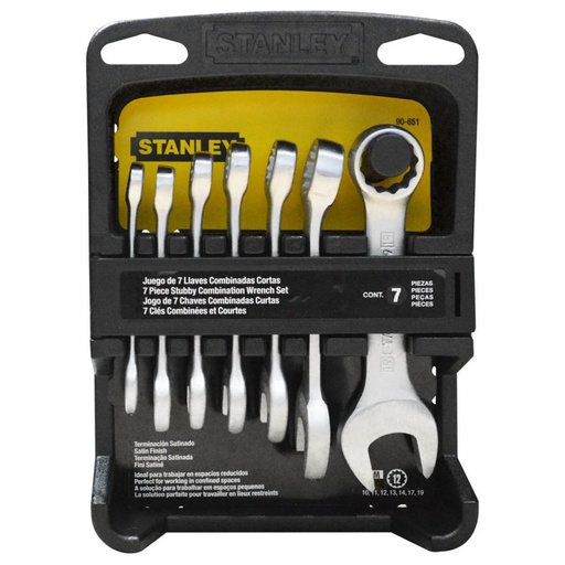 [8637] LLAVE MIXTA STANLEY JUEGO X 7 MM C/V (90-651) (10-19MM)