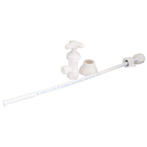 [4923] LLAVE REGULACION PLASTICA CON ACOPLES PARA LAVAMANOS PLASTGRIFOS (3102212)