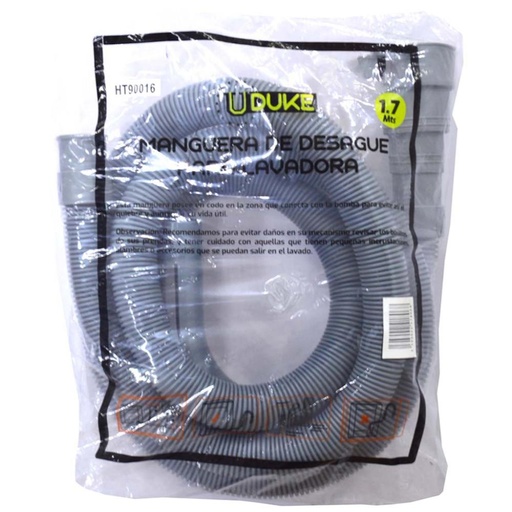 [12140] MANGUERA LAVADORA DESAGUE 3 BOCAS 1.7 MTS UDUKE (HT90016)