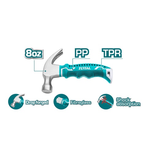 [15402] MARTILLO SEÑORITERO 8 OZ FIBRA DE VIDRIO TOTAL (THTM7386D)