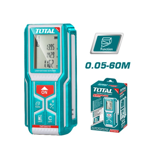 [14882] MEDIDOR DE DISTANCIAS LASER 60MTS TOTAL (TMT56016)
