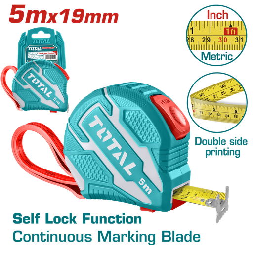[21099] METRO 5 MTS HOJA 19MM SUPER TOTAL (TMT126251)