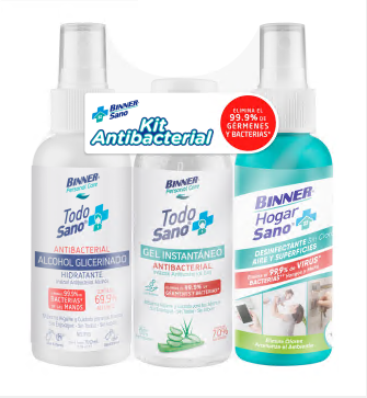 [20512] MINI KIT X3 DESINFECTANTE HOGAR SANO BINNER 100ML (206406)