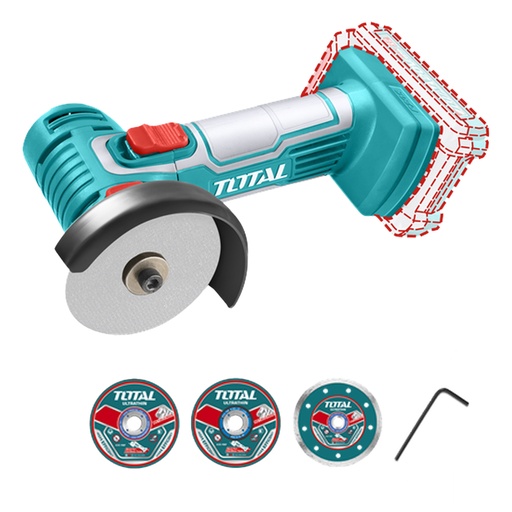 [20754] MINI PULIDORA 3" INALAMBRICA 20V INCLUYE  7 DISCOS INDUSTRIAL BATERIA Y CARGADOR SE VENDEN POR SEPARADO TOTAL (TAGLI7601)