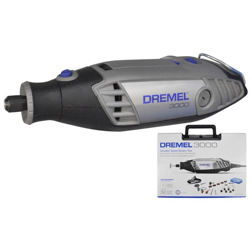 [8973] MOTO TOOL DREMEL 3000 (27 ACCESORIOS) 3000-1/26 (F0133000PF000)