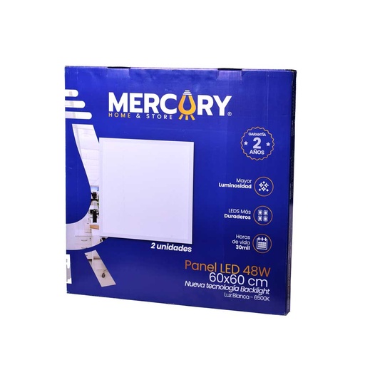 [10415E] PANEL LED 48W CUADRADO 60 X 60 INCRUSTAR BACK LIGHT SIN ACCESORIOS (IPL32)