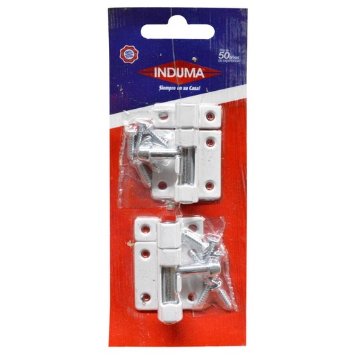 [8385] PASADOR BLANCO INDUMA  1 1/2  X PAR (T1502-0001)