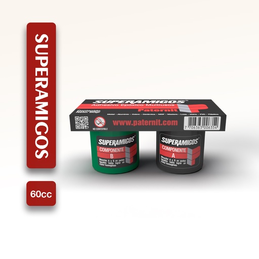 [10558A] PEGATANQUE SUPERAMIGOS EPOXI NEGRO 60 CC (SANE57) (PATERNIT)