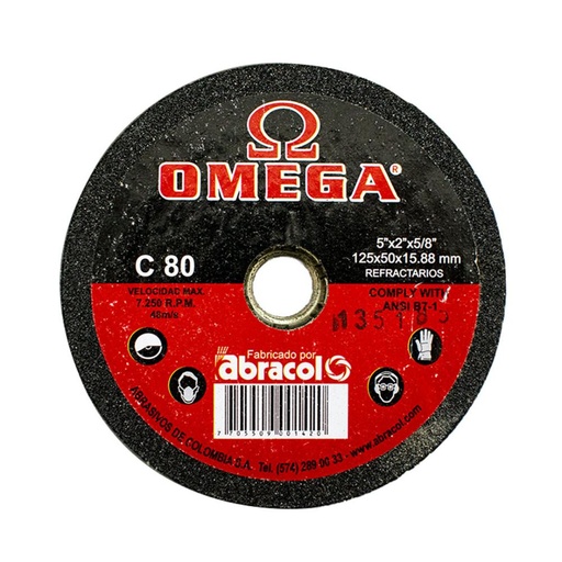 [14436] PIEDRA MARMOL OMEGA 5" GRANO 80 (ABCO1C080525)
