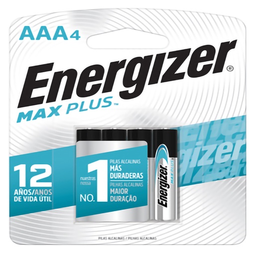 [19162] PILA AAA ALKALINA MAX PLUS X 4ENERGIZER