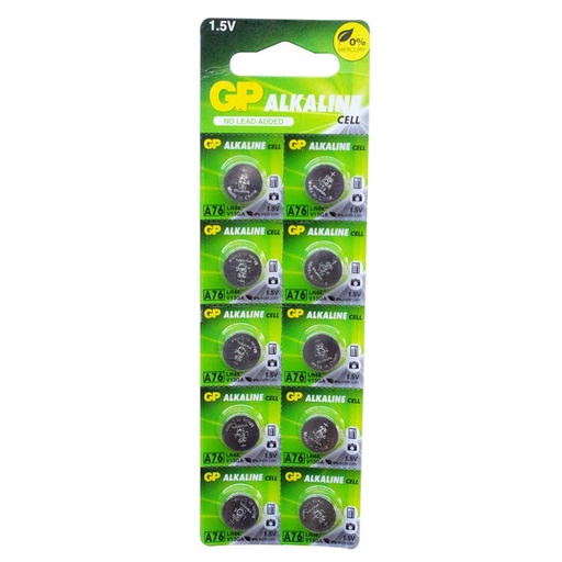 [13884] PILA MONEDA GP LITHIUM CELL 1.5V MAH LR44 (176A) BLISTER X 10 (PRECIO X UNIDAD)