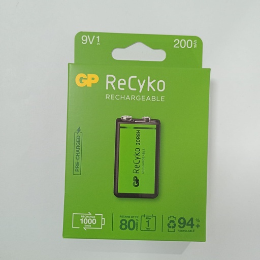 [10603] PILA RECARGABLE GP 9V 200 MAH (GP20R8H-C1K)