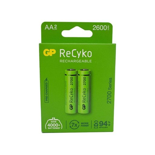 [11415] PILA RECARGABLE X 2 GP 1.2V  AA 2600 MAH (GP270AAHC-C2K)(PAR)