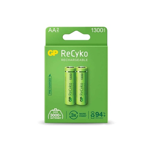 [16220] PILA RECARGABLE X 2 GP 1.2V AA1300 MAH (GP130AAHC-C2K)