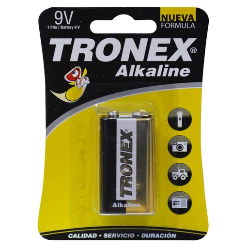 [9320] PILA TRONEX 9V ALKALINA (CUADRADA)
