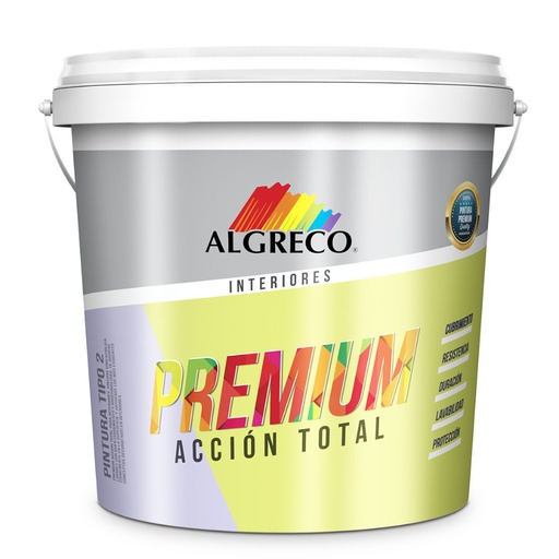 [14565] PINTURA VINILO PREMIUM TIPO 2 BLANCO ALMENDRA BALDE (90400225 (ALGRECO)