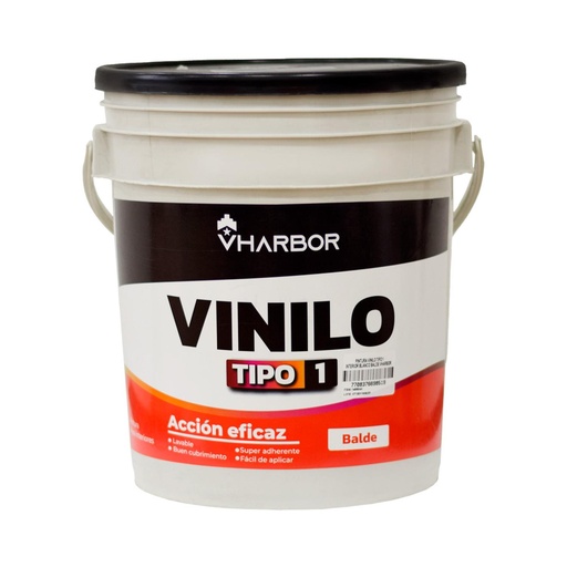 [14555AK] PINTURA VINILO TIPO 1 INTERIOR BLANCO BALDE  (VHARBOR)